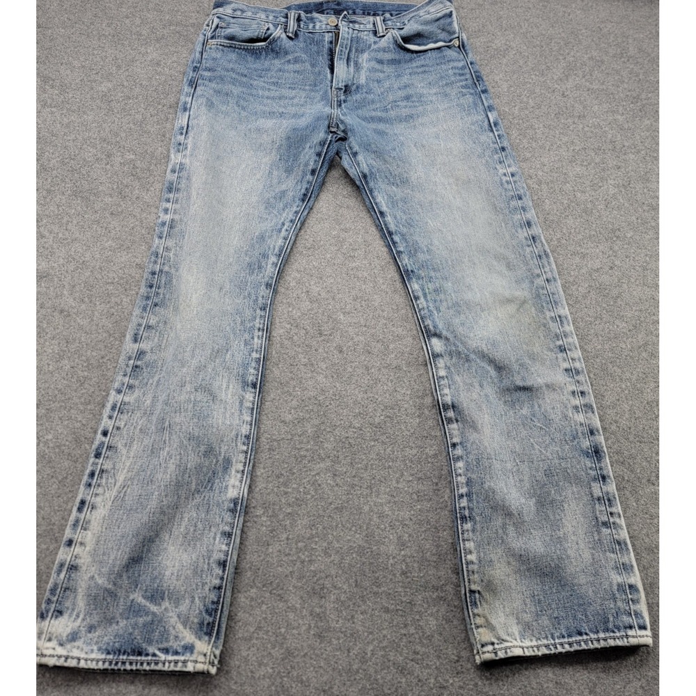 Levis Regular Fit Jeans Mens 33x32 Light Wash Blue Straight Leg Denim Pants